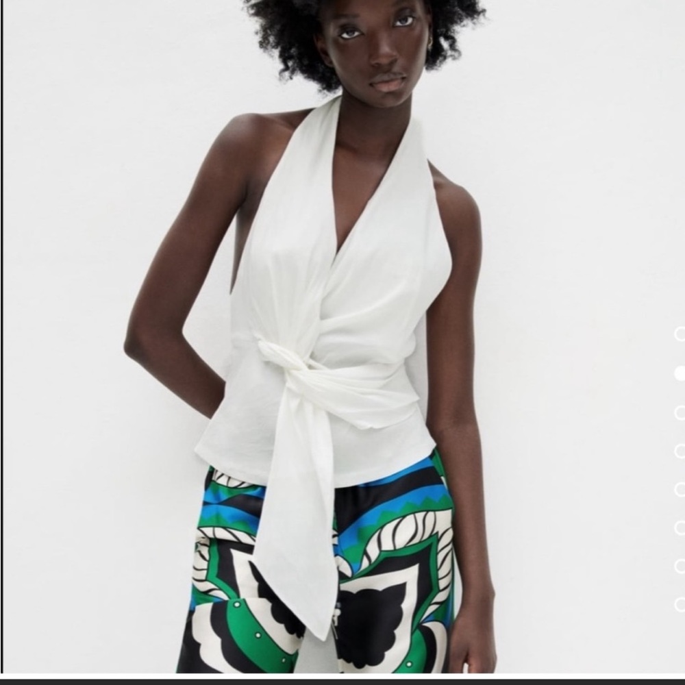 Zara Ivory Backless Tank NWT